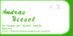 andras wiesel business card
